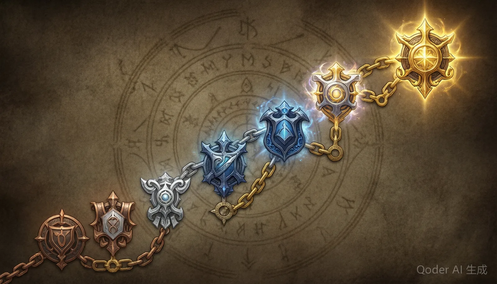 Sigil progression path from bronze to legendary tier